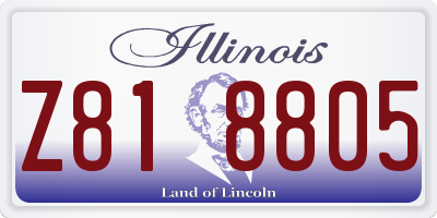 IL license plate Z818805