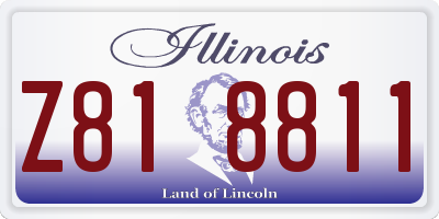 IL license plate Z818811