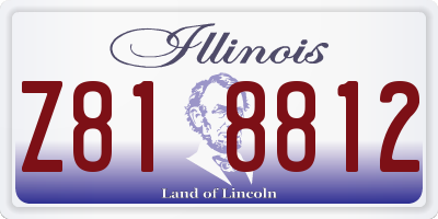 IL license plate Z818812