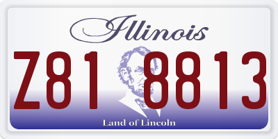 IL license plate Z818813