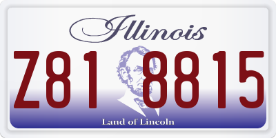 IL license plate Z818815