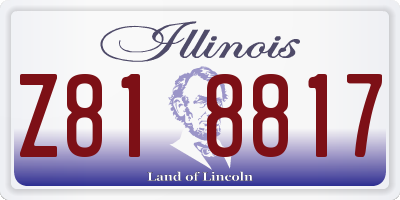 IL license plate Z818817