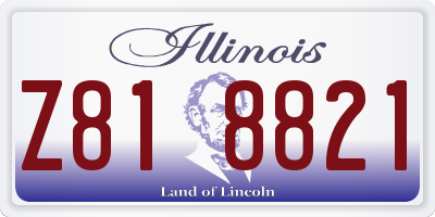 IL license plate Z818821
