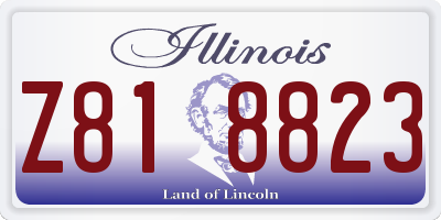 IL license plate Z818823
