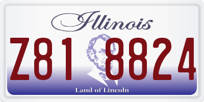 IL license plate Z818824