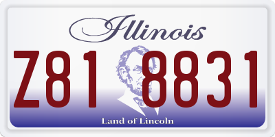 IL license plate Z818831