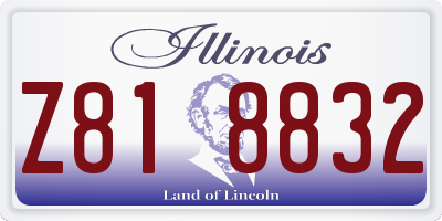 IL license plate Z818832