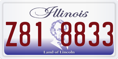 IL license plate Z818833