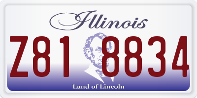IL license plate Z818834