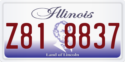 IL license plate Z818837