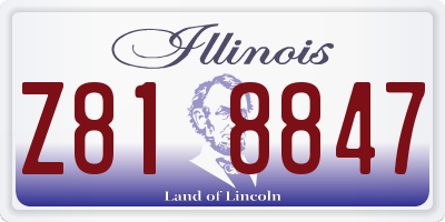 IL license plate Z818847