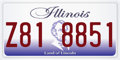 IL license plate Z818851
