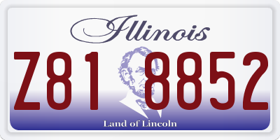 IL license plate Z818852