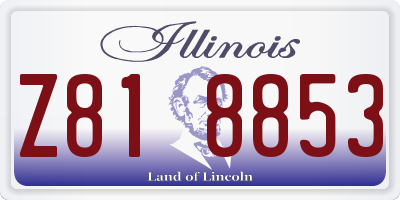 IL license plate Z818853