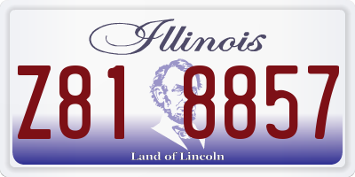 IL license plate Z818857