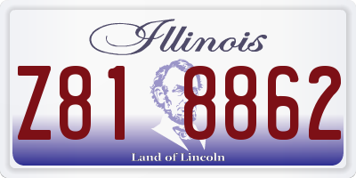 IL license plate Z818862