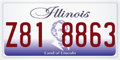 IL license plate Z818863