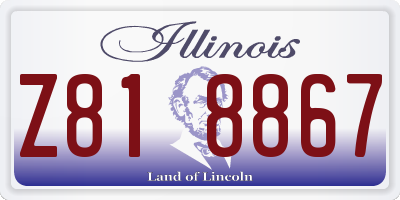 IL license plate Z818867