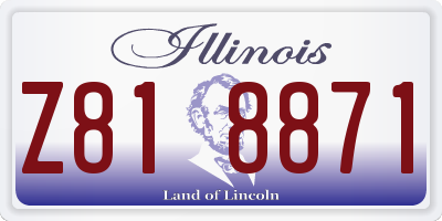 IL license plate Z818871