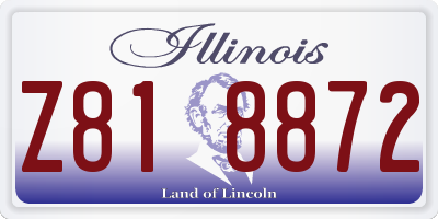 IL license plate Z818872