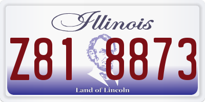 IL license plate Z818873