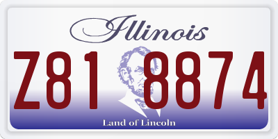 IL license plate Z818874