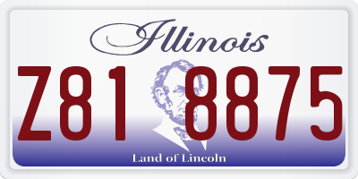 IL license plate Z818875