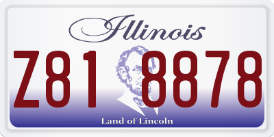 IL license plate Z818878