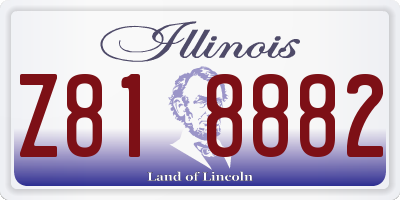 IL license plate Z818882