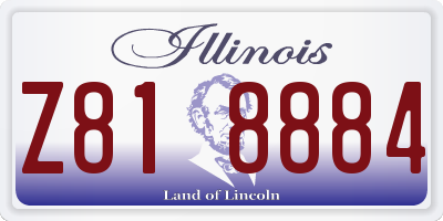 IL license plate Z818884