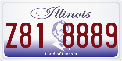 IL license plate Z818889