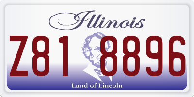 IL license plate Z818896