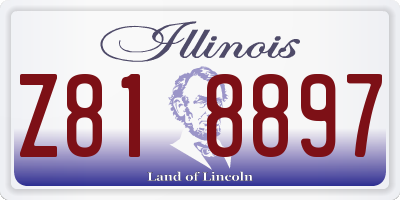 IL license plate Z818897