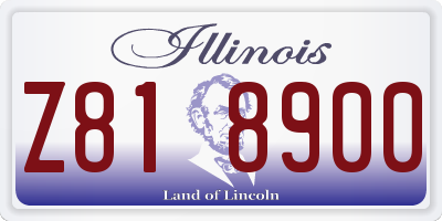 IL license plate Z818900