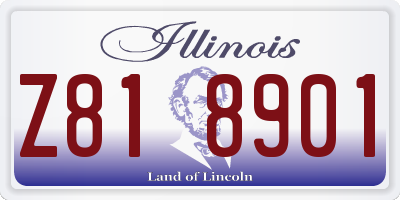 IL license plate Z818901