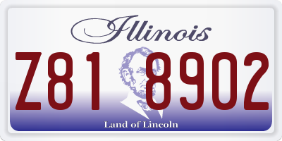 IL license plate Z818902