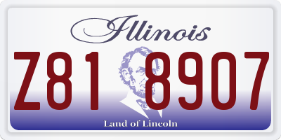 IL license plate Z818907