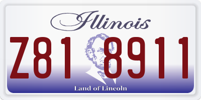 IL license plate Z818911