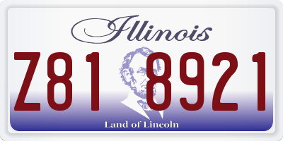 IL license plate Z818921