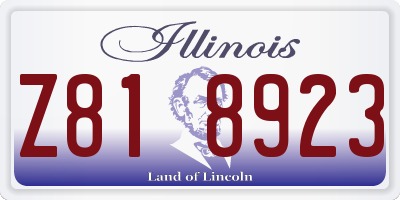 IL license plate Z818923