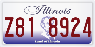 IL license plate Z818924