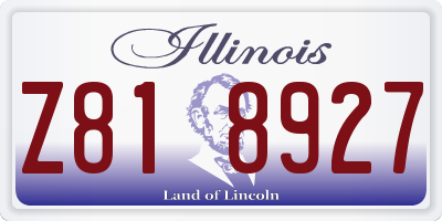 IL license plate Z818927