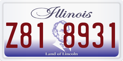 IL license plate Z818931