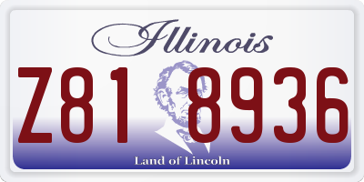 IL license plate Z818936