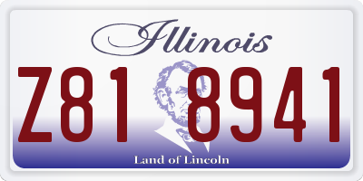 IL license plate Z818941