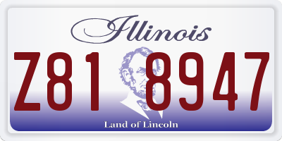 IL license plate Z818947