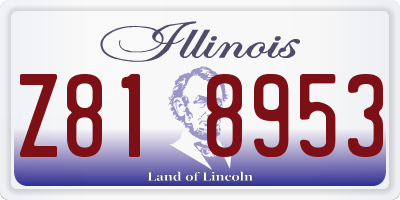 IL license plate Z818953