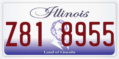 IL license plate Z818955