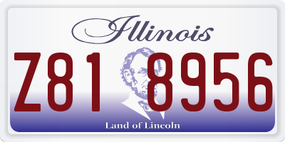 IL license plate Z818956