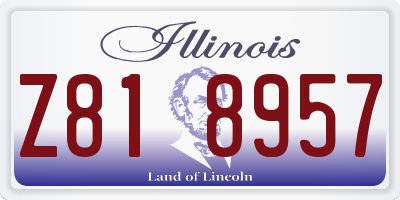 IL license plate Z818957